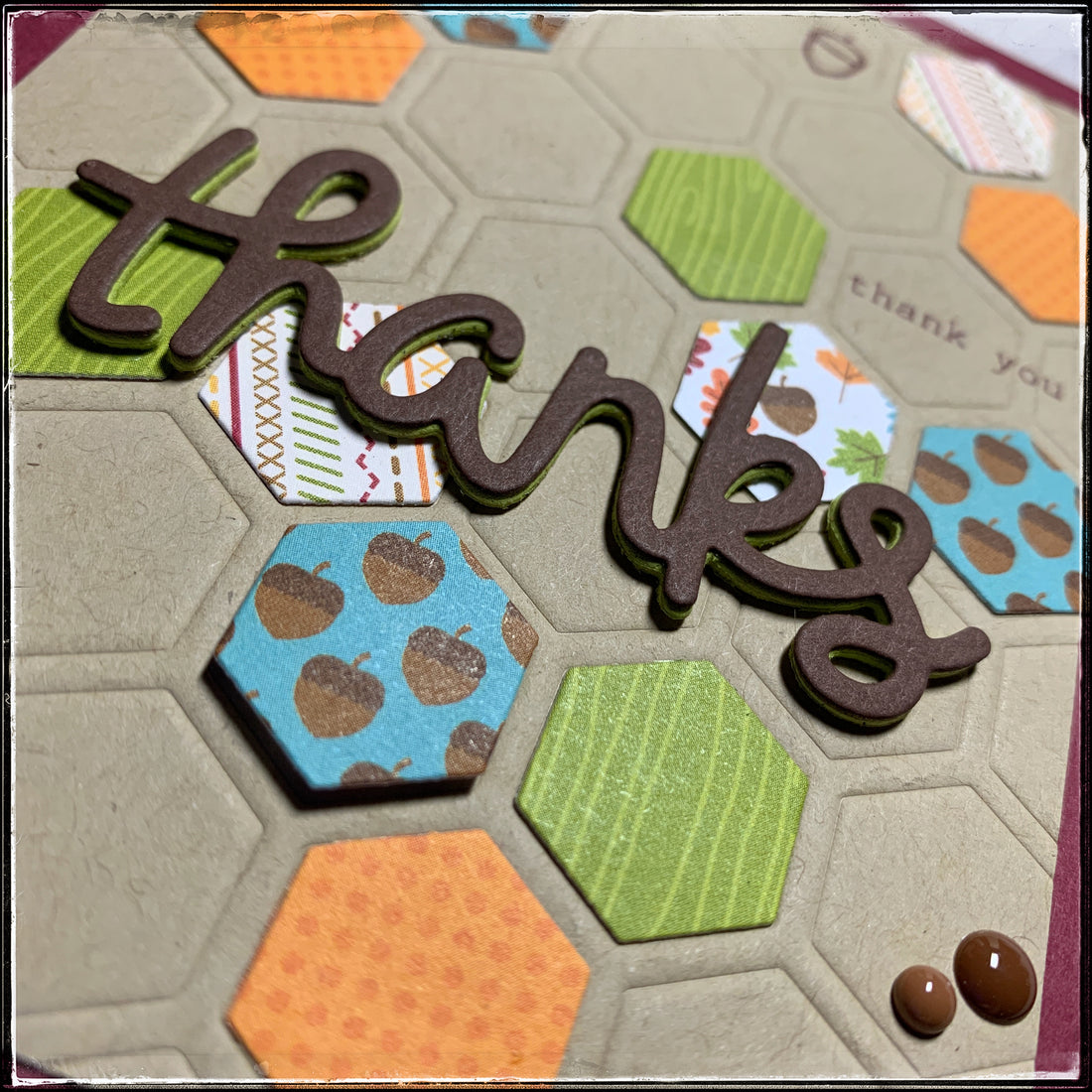 #the100dayproject : handmade card 20/100-2 : thanks