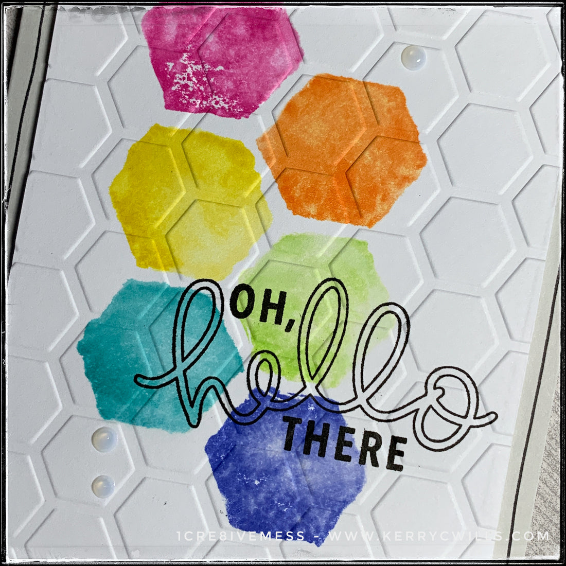 #the100dayproject : handmade card 35/100-2 : oh, hello there