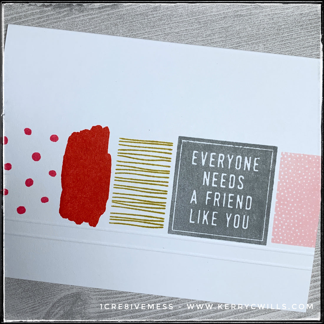 #the100dayproject : handmade card 76/100-2 : friend like you
