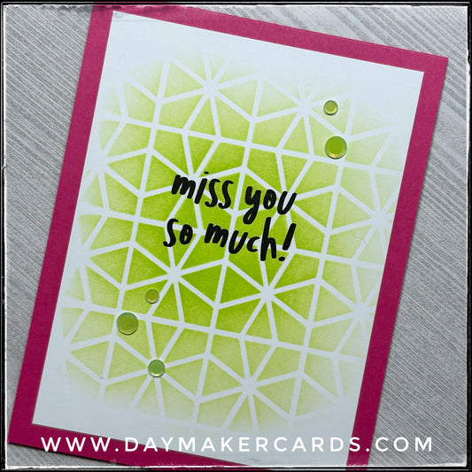 Miss You So Much Handmade Card