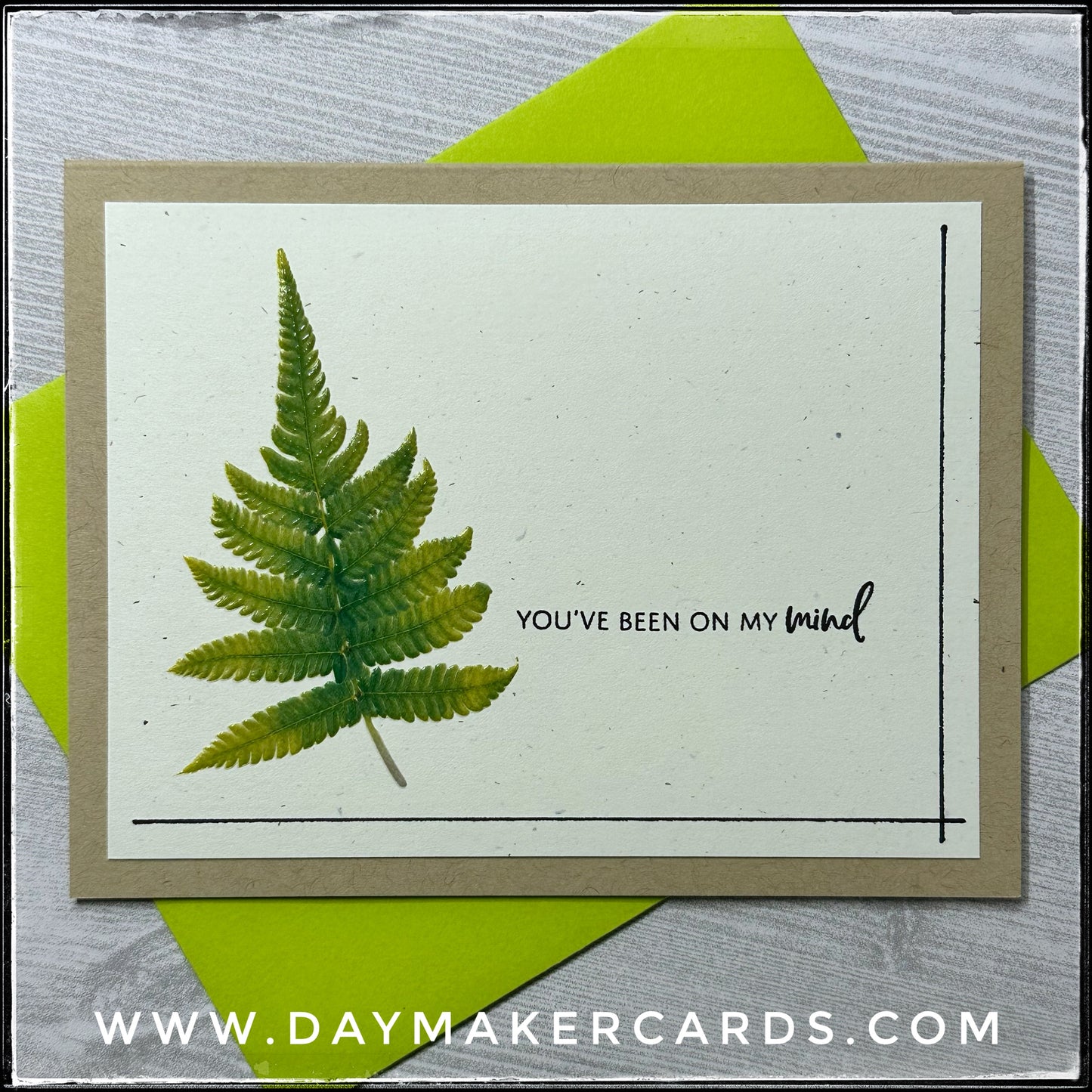 On My Mind Handmade Card