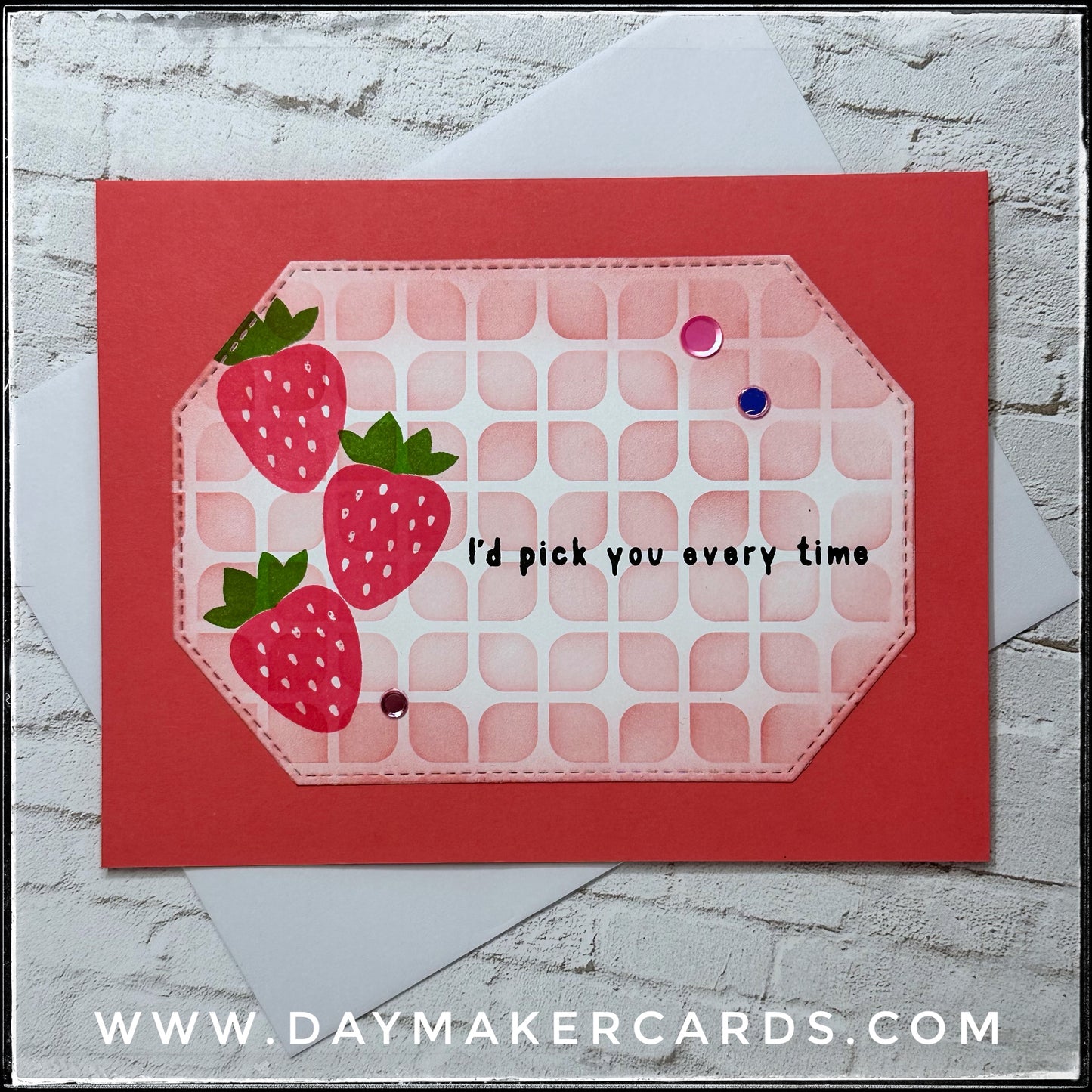 I'd Pick You Handmade Card