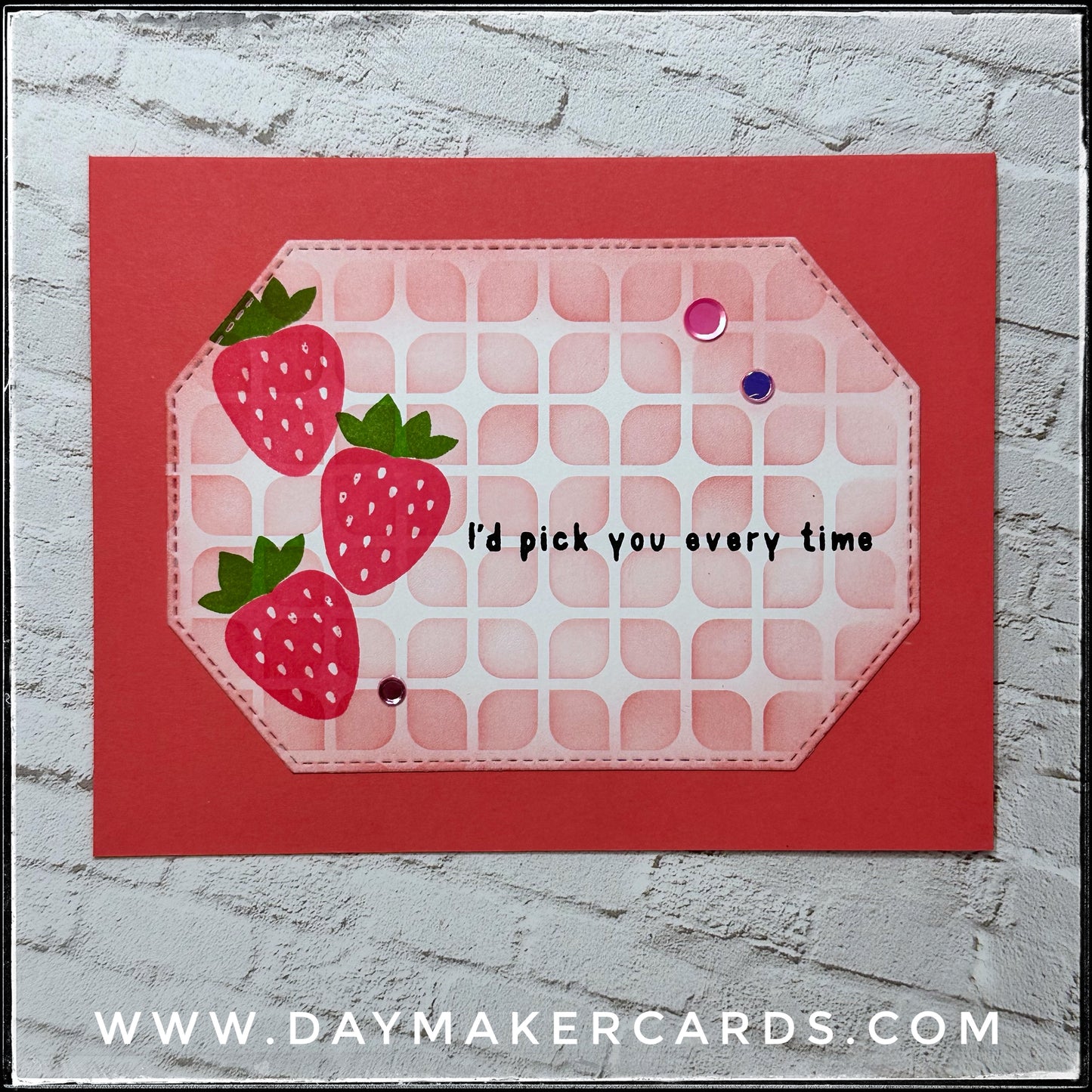 I'd Pick You Handmade Card