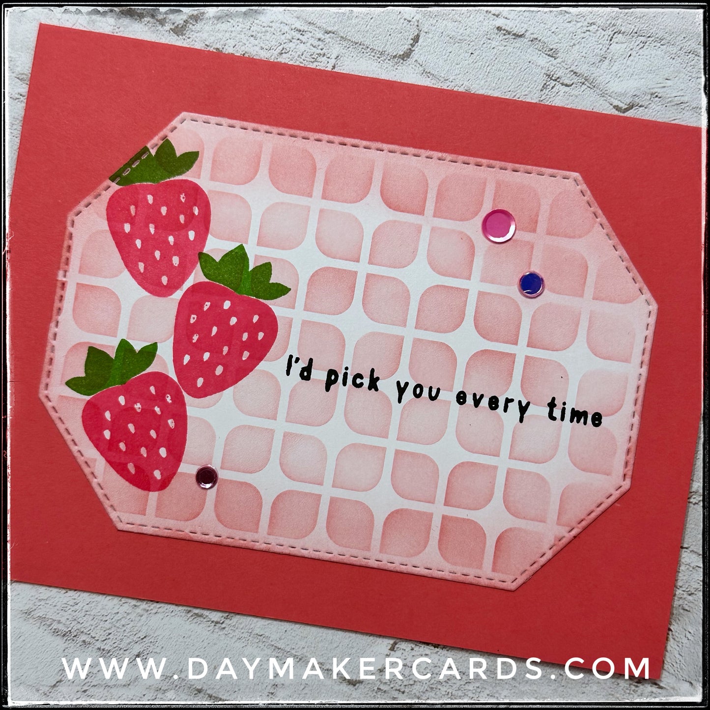 I'd Pick You Handmade Card