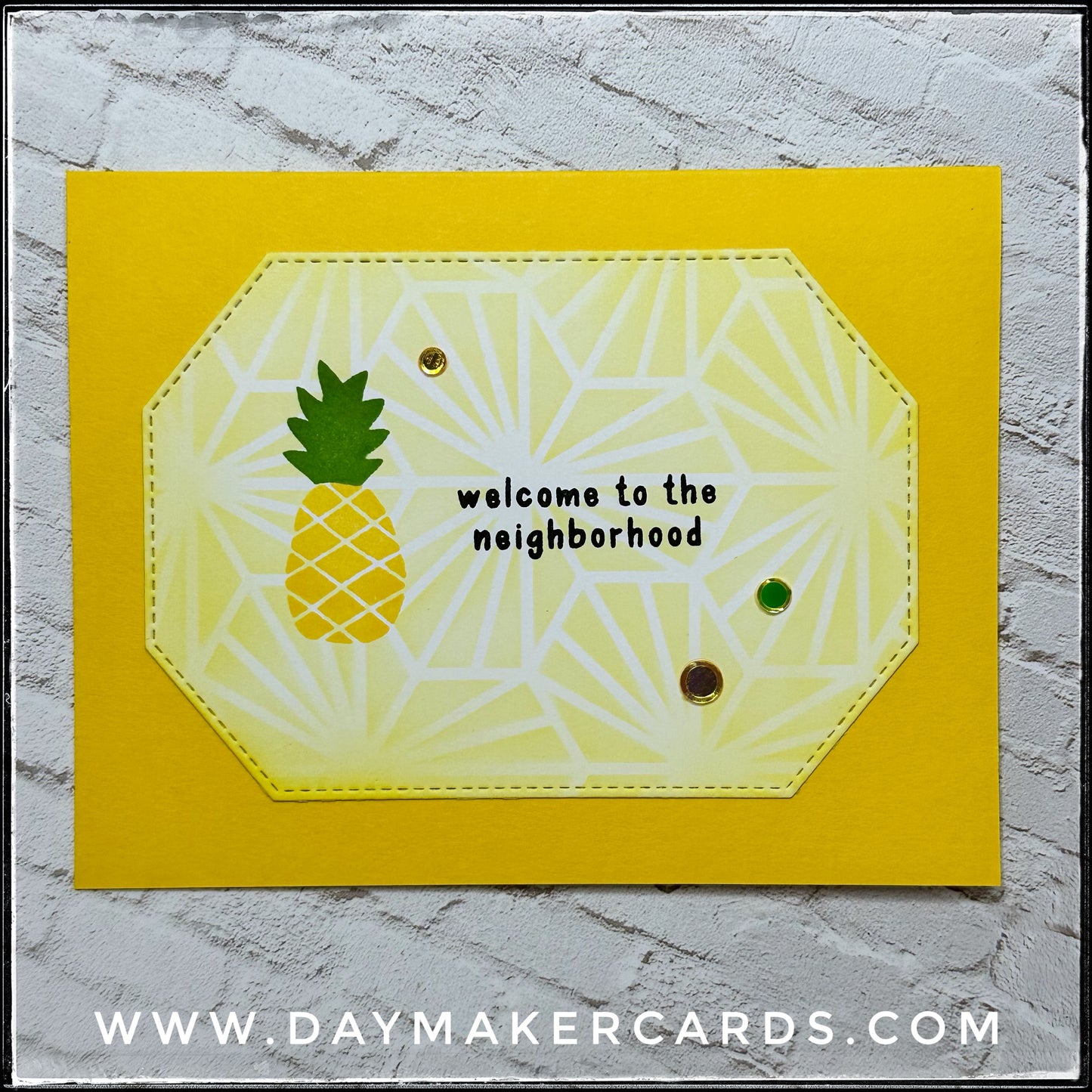 Welcome To The Neighborhood Handmade Card