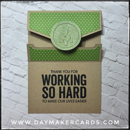 Tree - Working So Hard Gift Card Holder