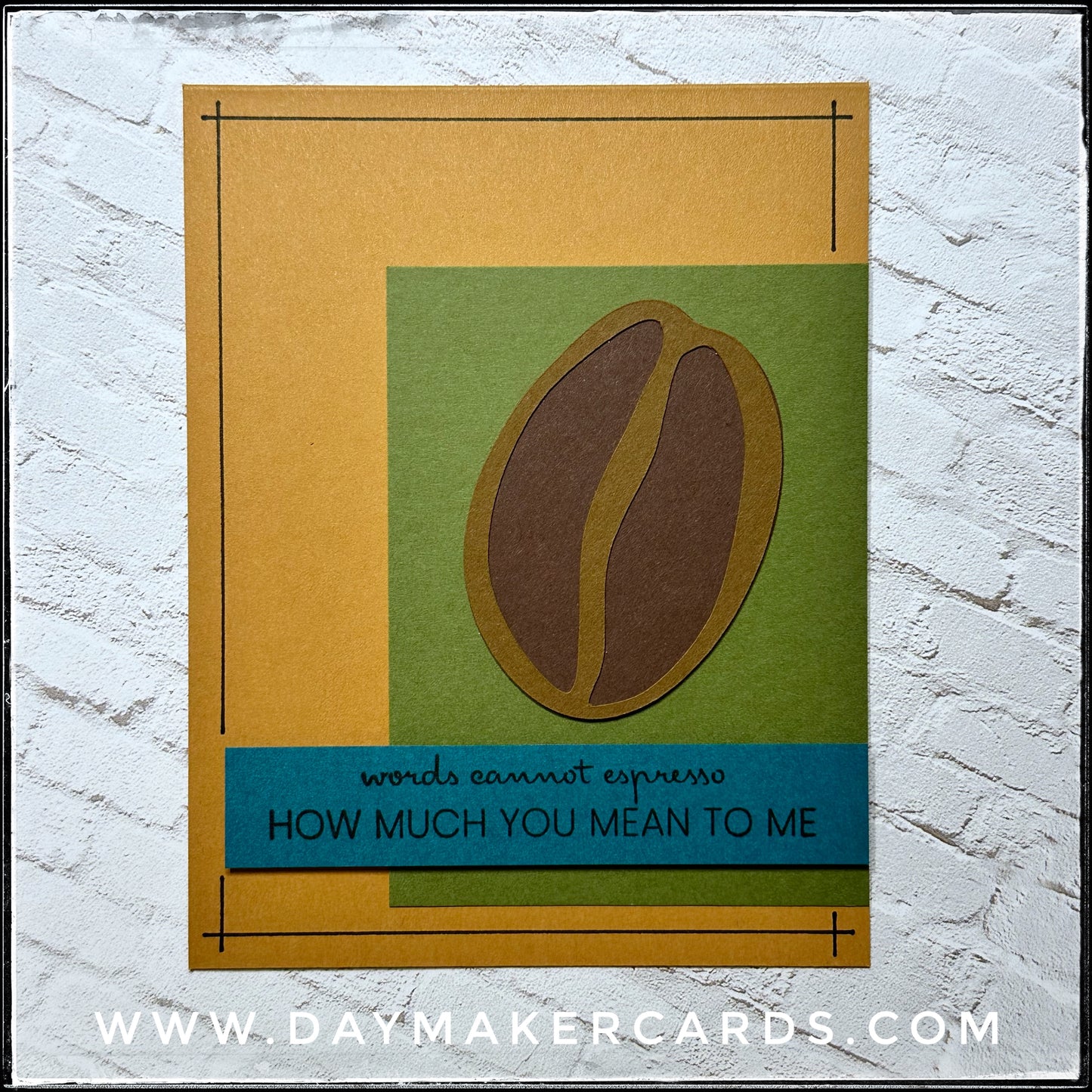 Words Cannot Espresso Handmade Card