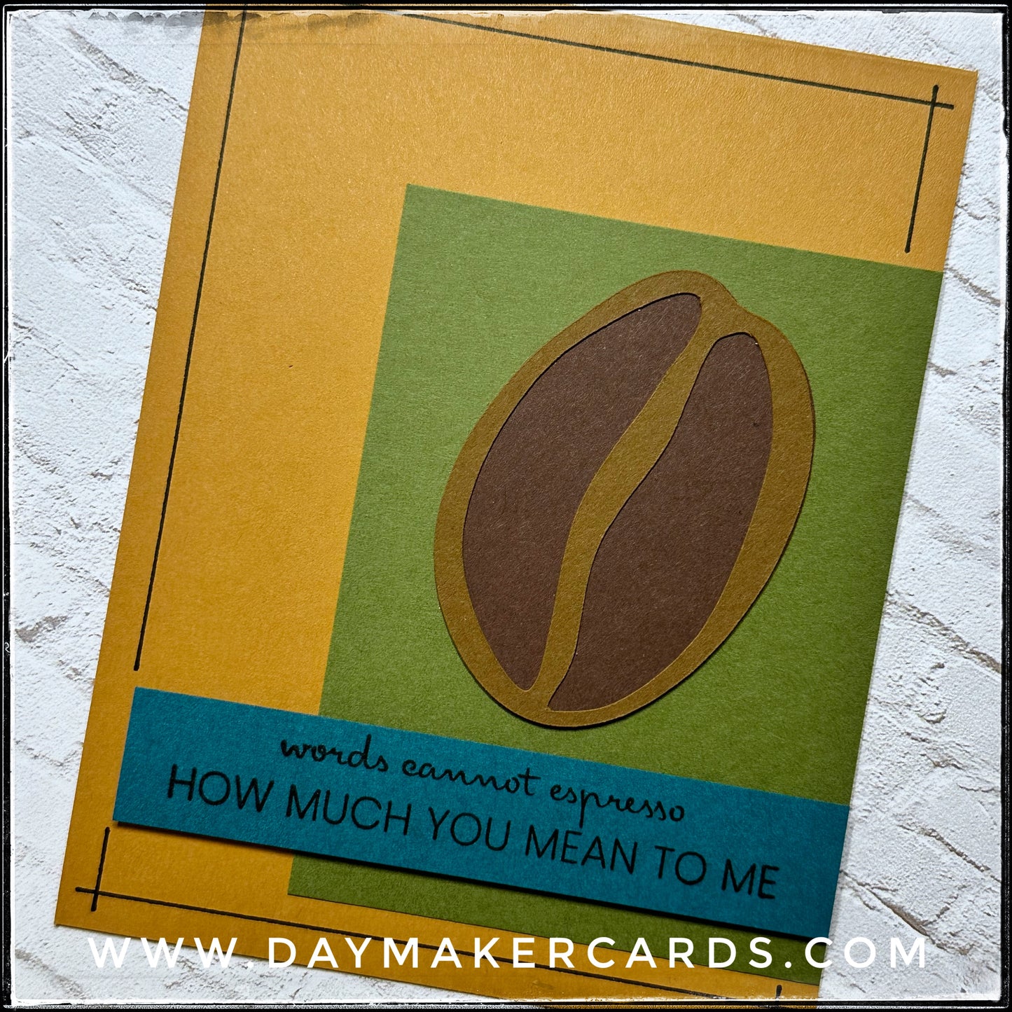 Words Cannot Espresso Handmade Card