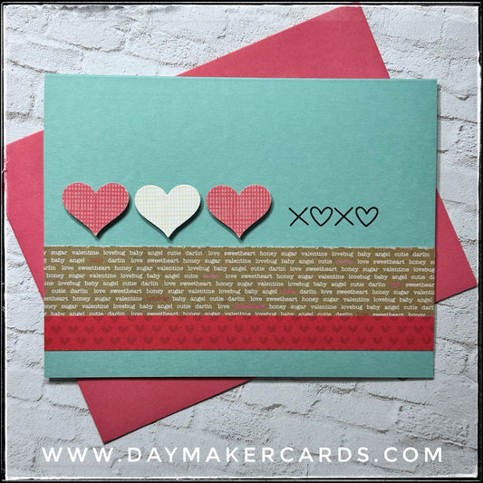 xoxo Valentine Handmade Card