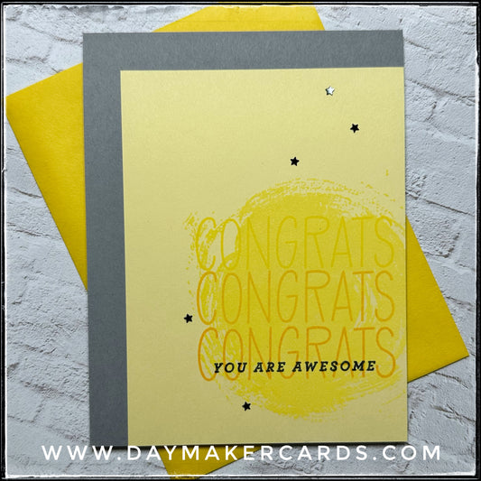 Congrats - You Are Awesome Handmade Card