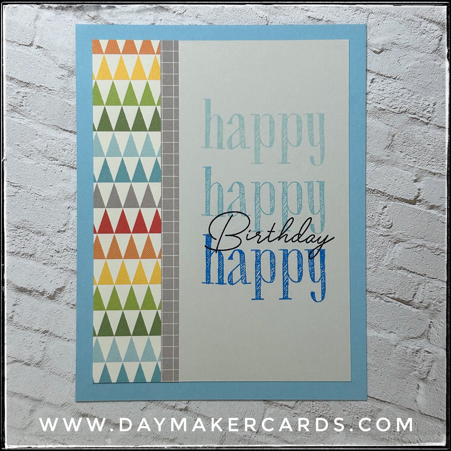 Set - Happy Happy Happy Birthday Handmade Cards