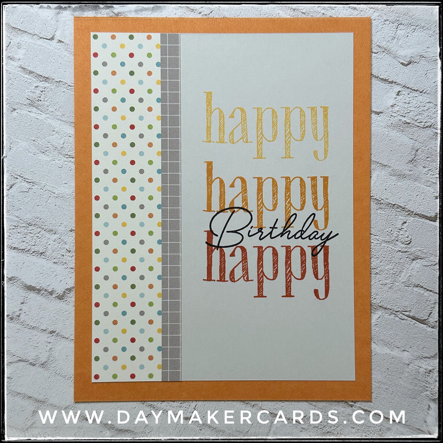 Set - Happy Happy Happy Birthday Handmade Cards