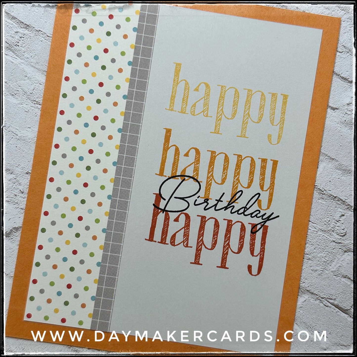 Set - Happy Happy Happy Birthday Handmade Cards