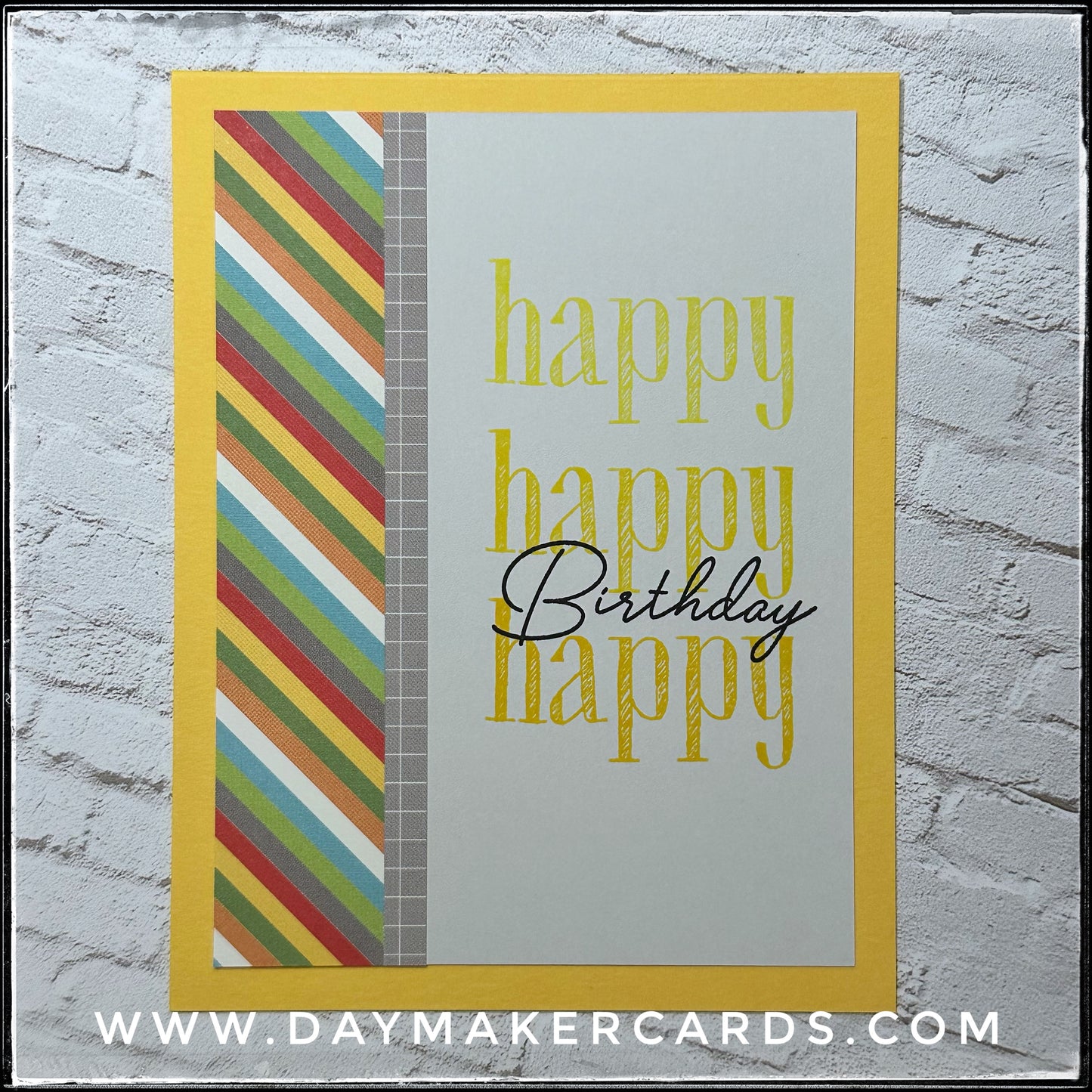 Set - Happy Happy Happy Birthday Handmade Cards