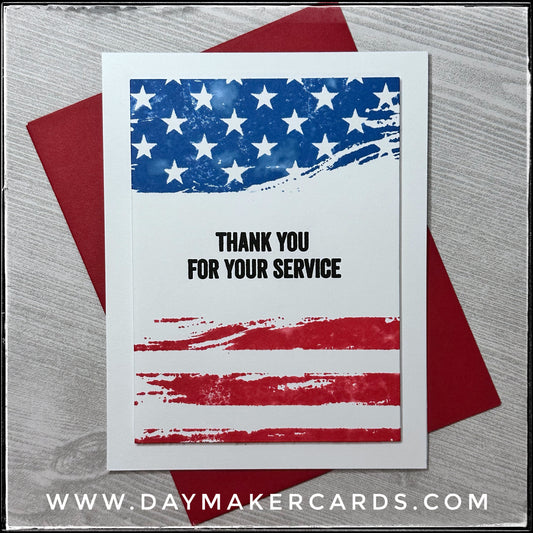 Thank You For Your Service Handmade Card