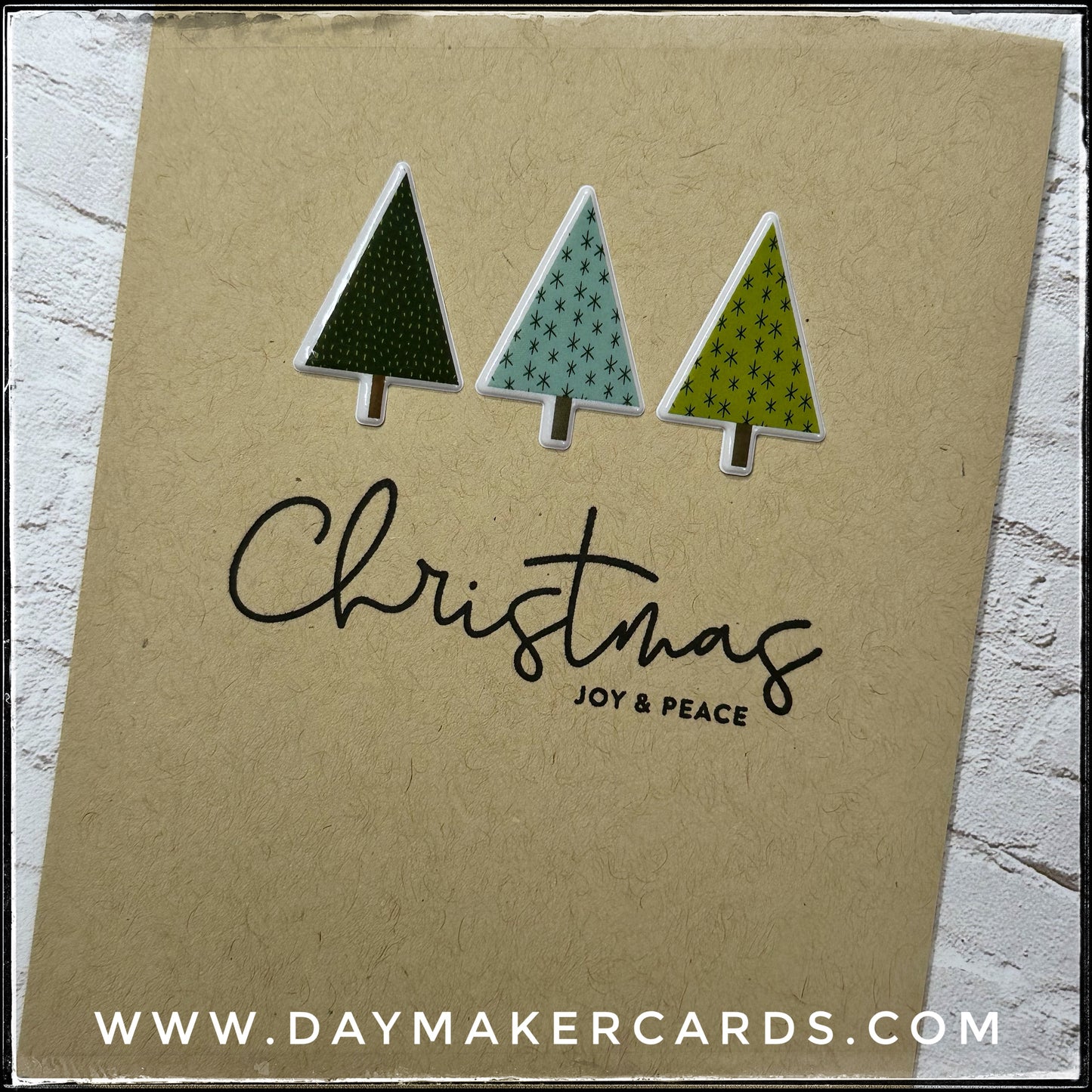 Christmas Joy + Peace Handmade Card