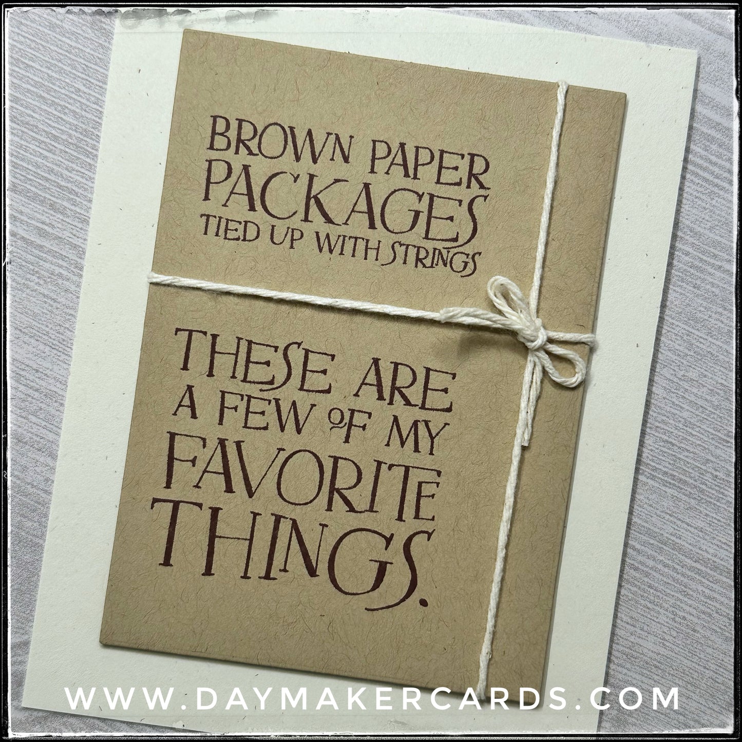 Brown Paper Packages Handmade Card