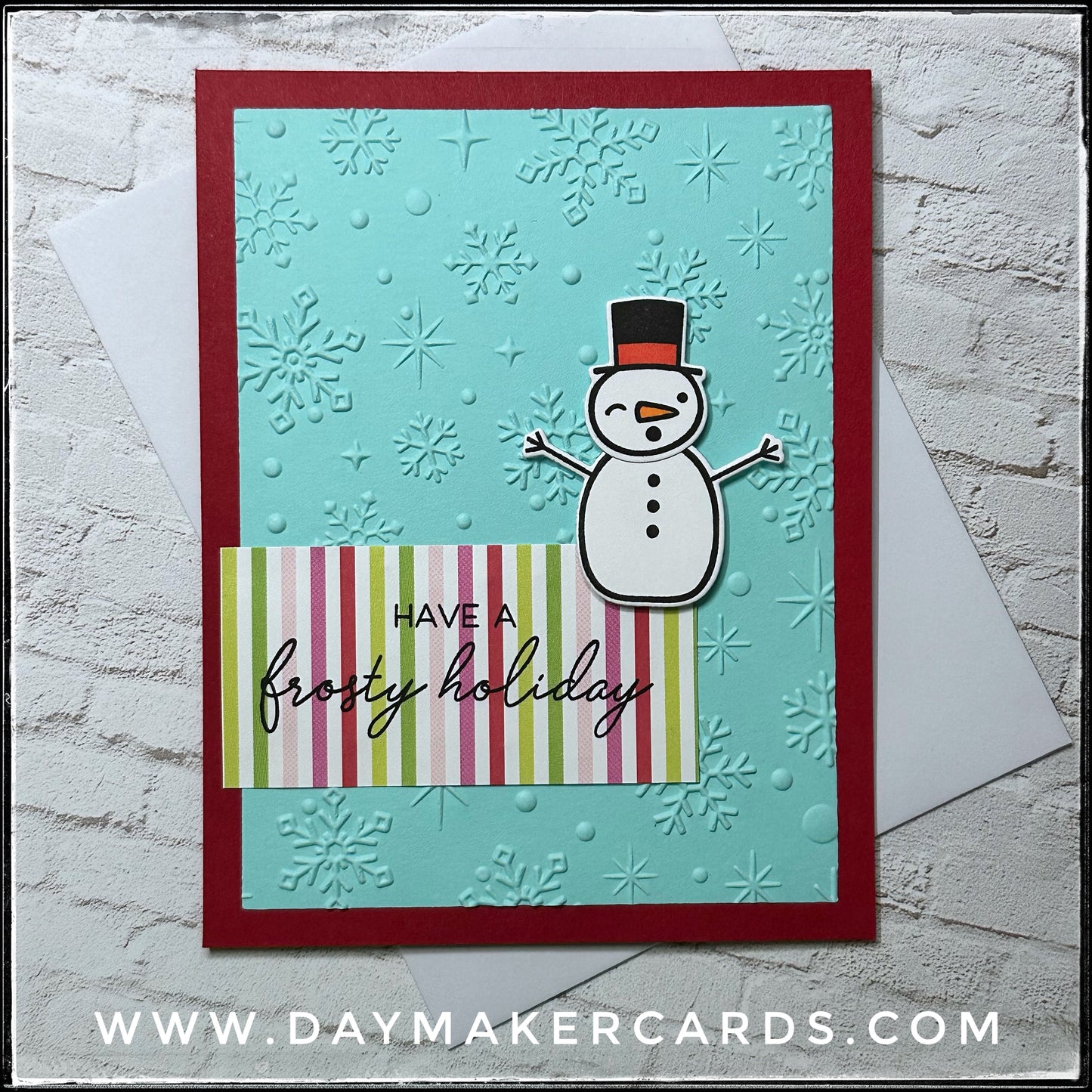 Snowman Frosty Holidays Handmade Card