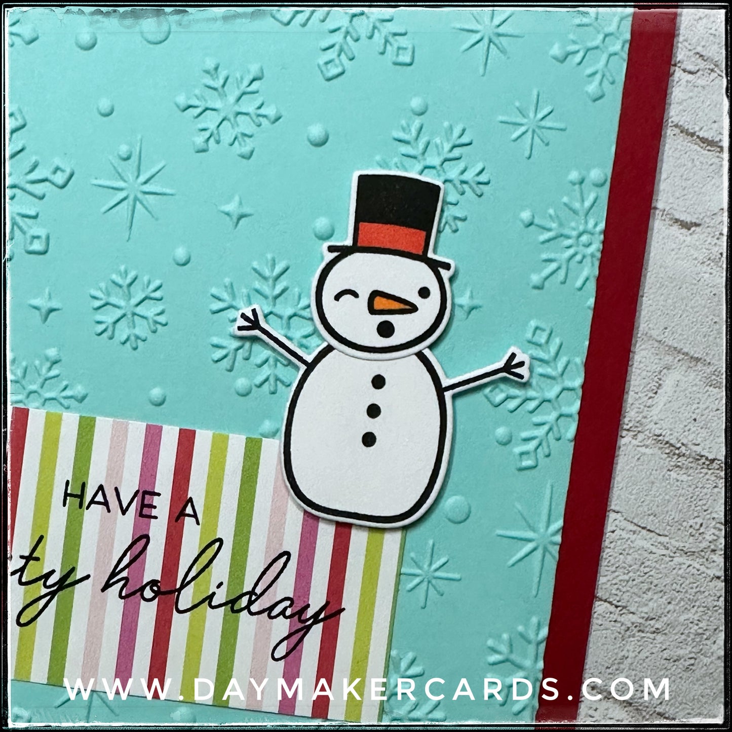 Snowman Frosty Holidays Handmade Card