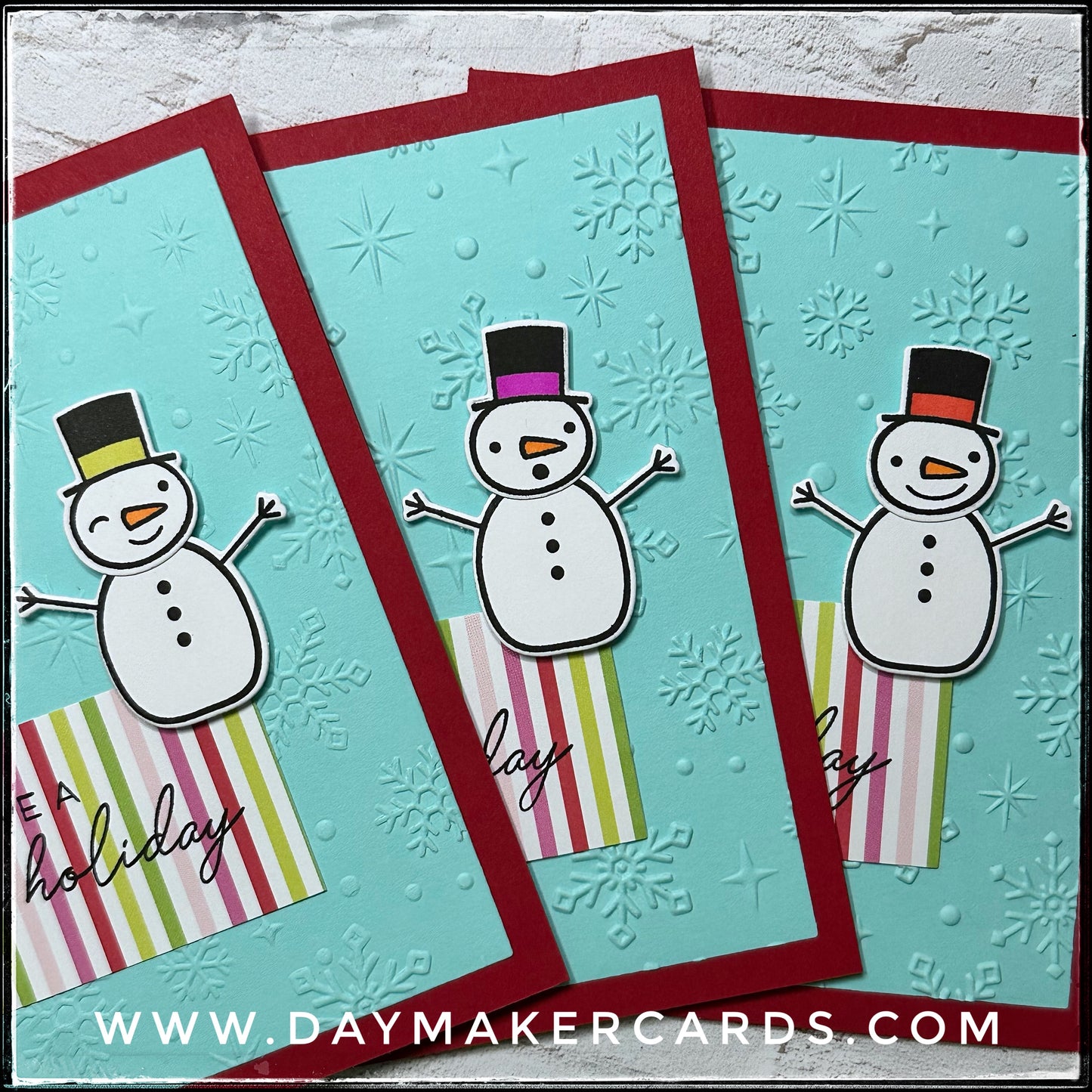 Snowman Frosty Holidays Handmade Card