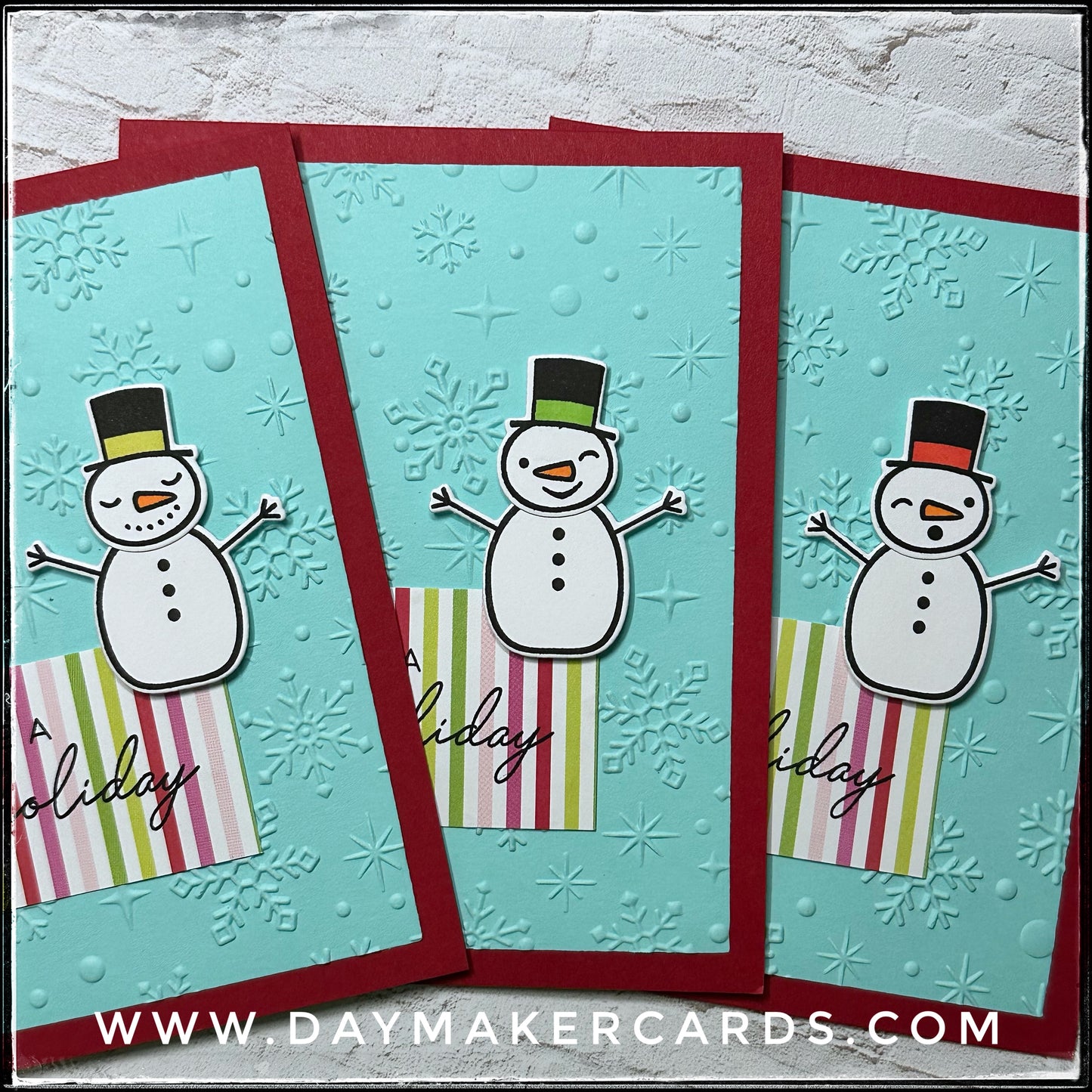 Snowman Frosty Holidays Handmade Card