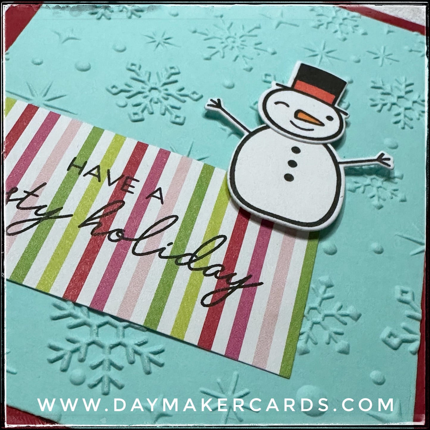 Snowman Frosty Holidays Handmade Card