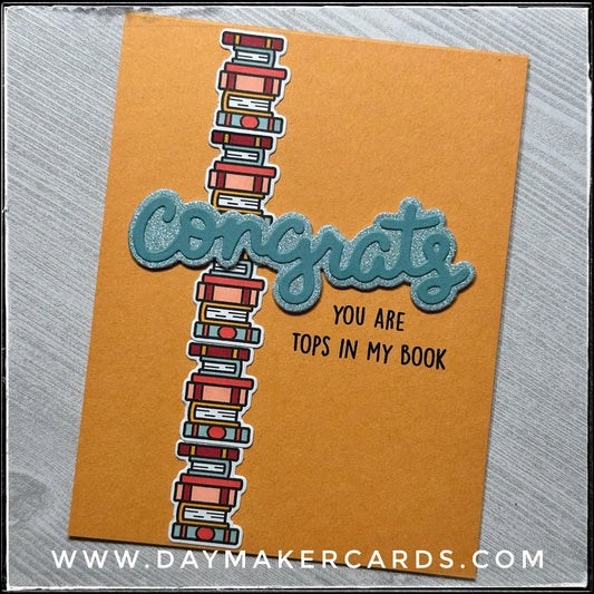 Tops In My Book Handmade Card