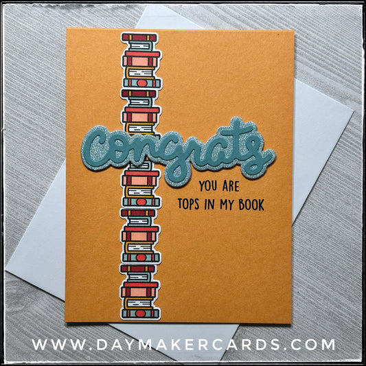 Tops In My Book Handmade Card