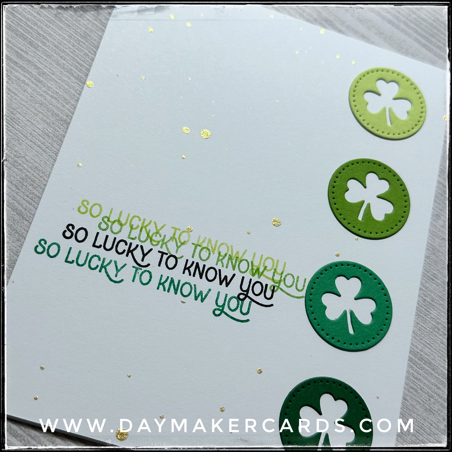 So Lucky To Know You Handmade Card