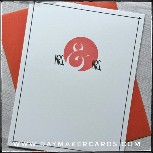 Mrs. & Mrs. Handmade Card