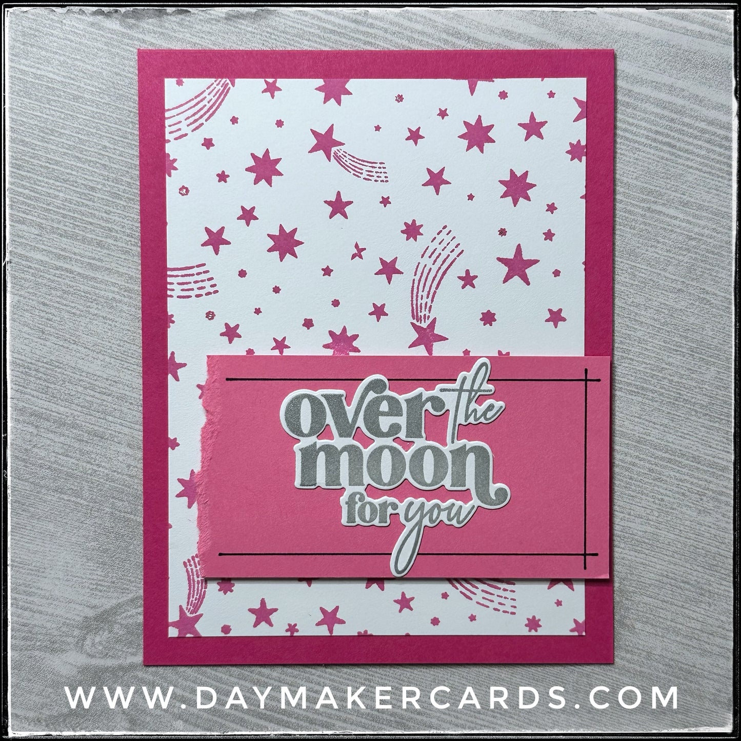 Over The Moon Handmade Card