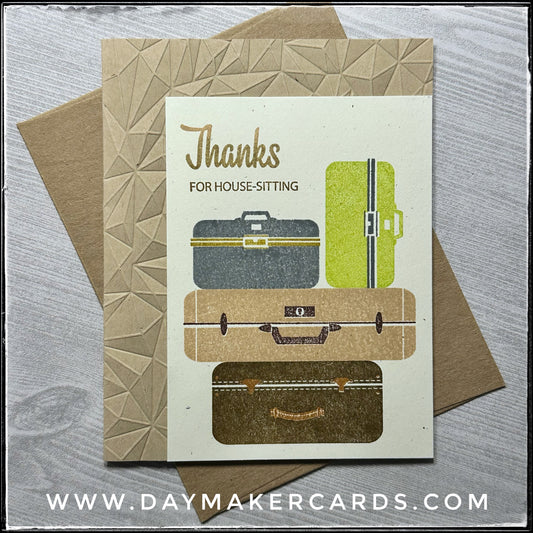 Thanks For Housesitting Handmade Card