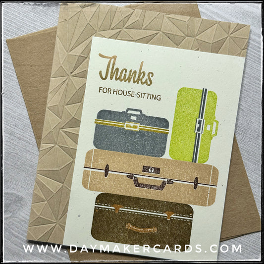 Thanks For Housesitting Handmade Card