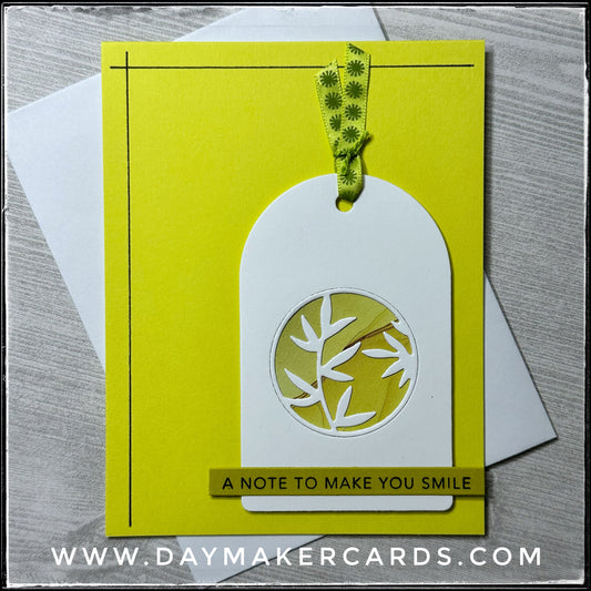 Make You Smile Floral Tag Handmade Card