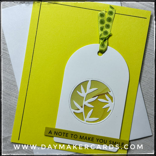 Make You Smile Floral Tag Handmade Card