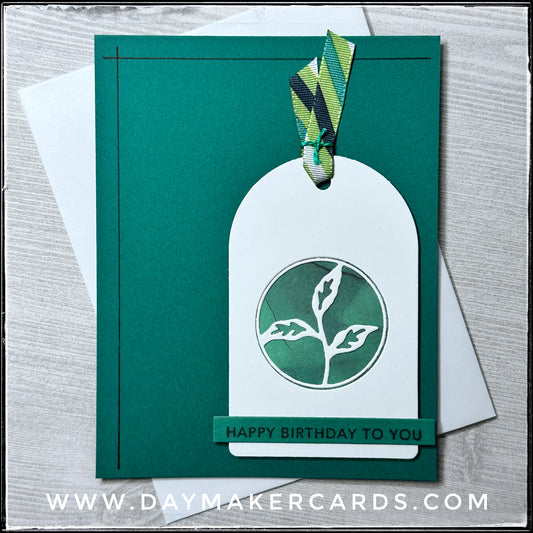 Happy Birthday Floral Tag Handmade Card