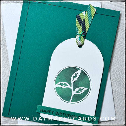 Happy Birthday Floral Tag Handmade Card