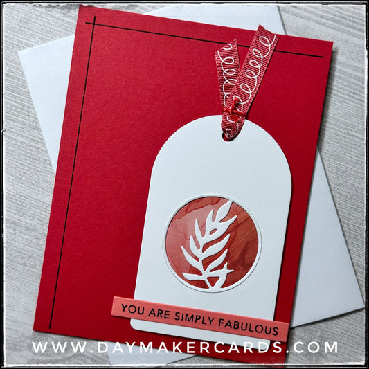 Simply Fabulous Floral Tag Handmade Card