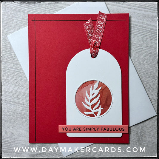 Simply Fabulous Floral Tag Handmade Card