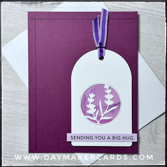 Big Hug Floral Tag Handmade Card