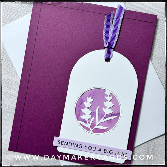 Big Hug Floral Tag Handmade Card