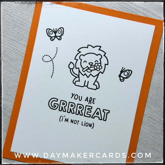 You're GRRREAT Handmade Card