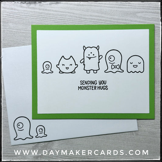 Monster Hugs Handmade Card