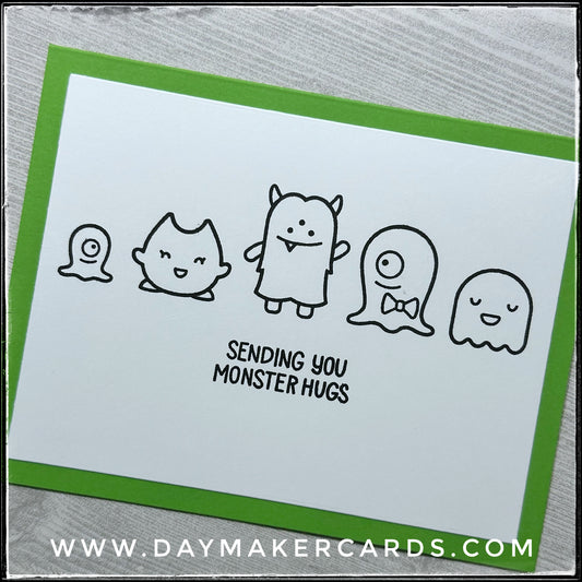 Monster Hugs Handmade Card