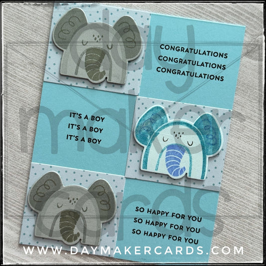 Congratulations It's A Boy Handmade Card