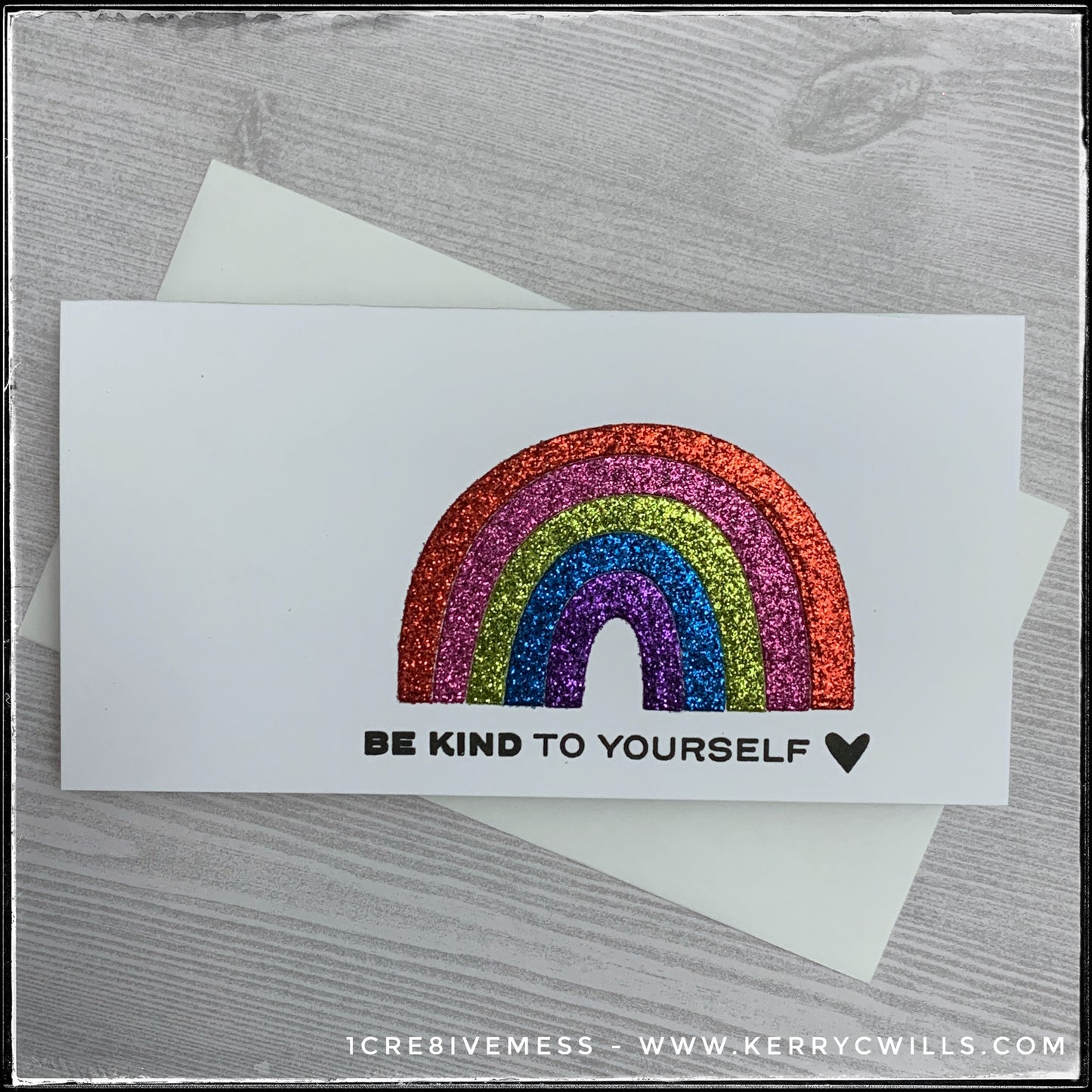 Be Kind Mini Slimline Handmade Card