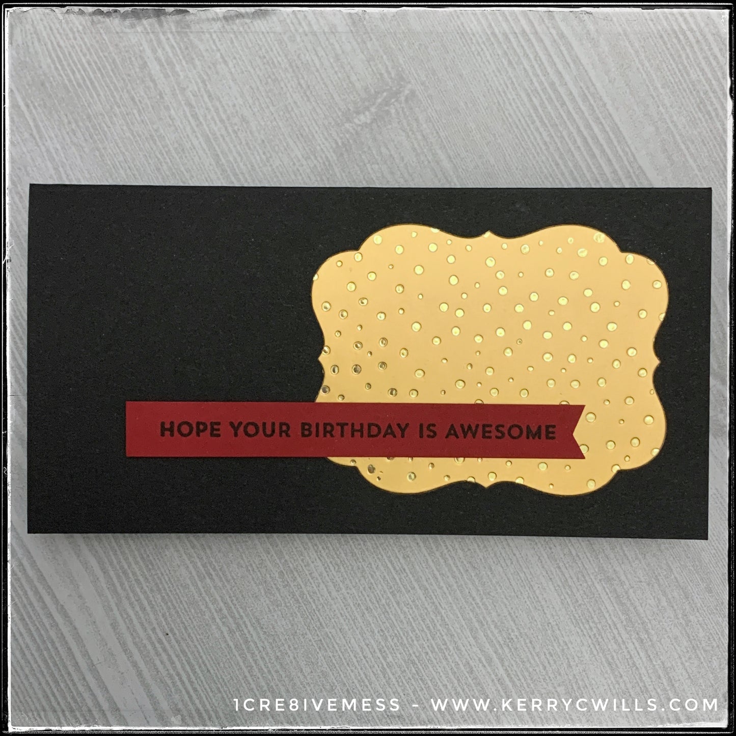 Birthday Is Awesome Mini Slimline Handmade Card