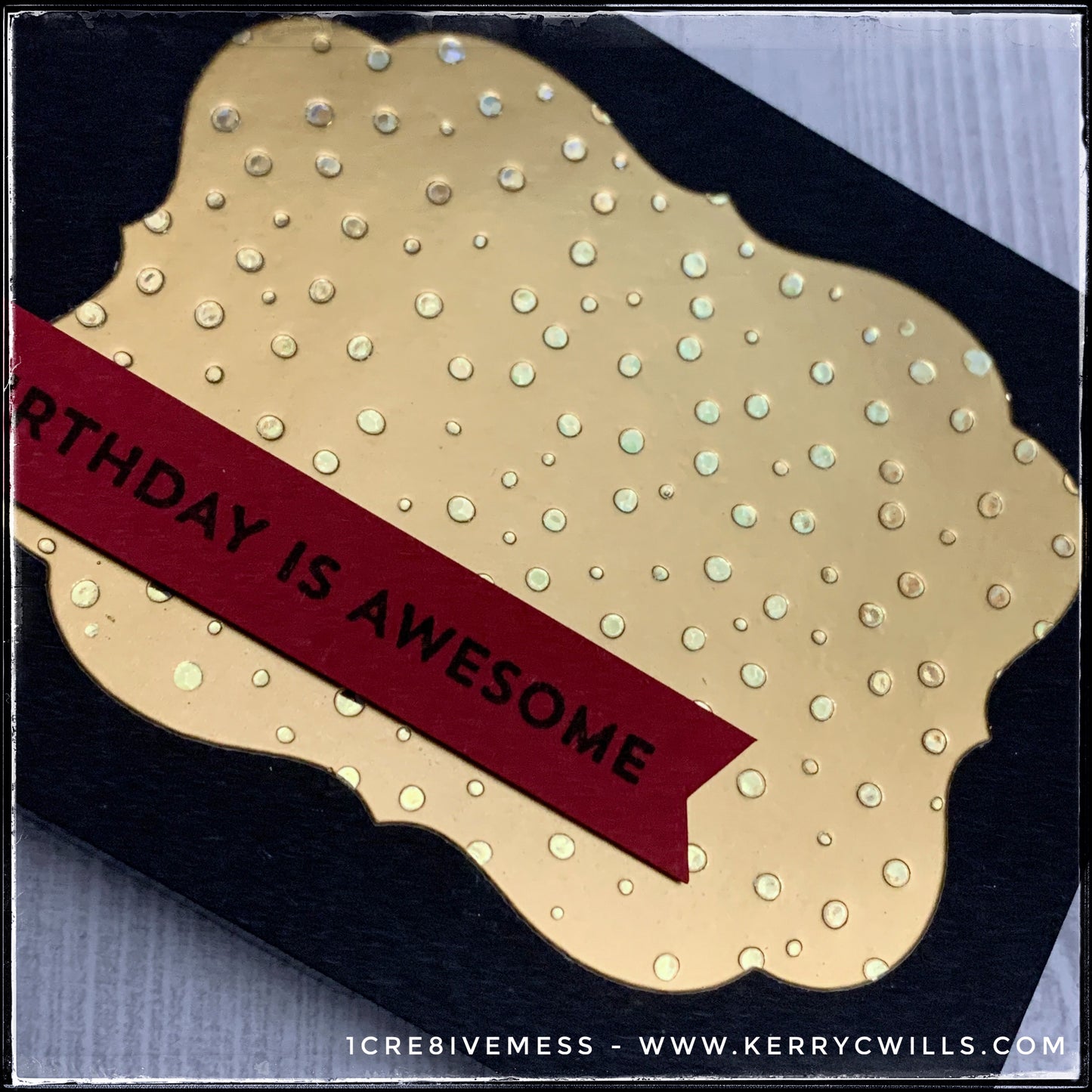 Birthday Is Awesome Mini Slimline Handmade Card