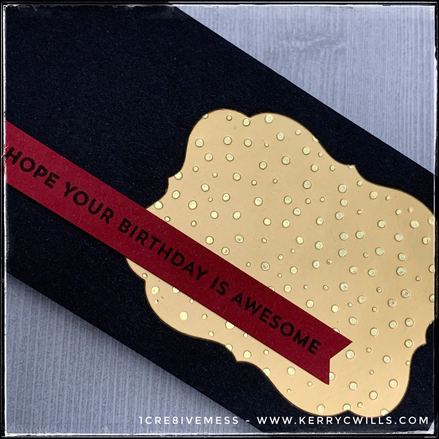 Birthday Is Awesome Mini Slimline Handmade Card