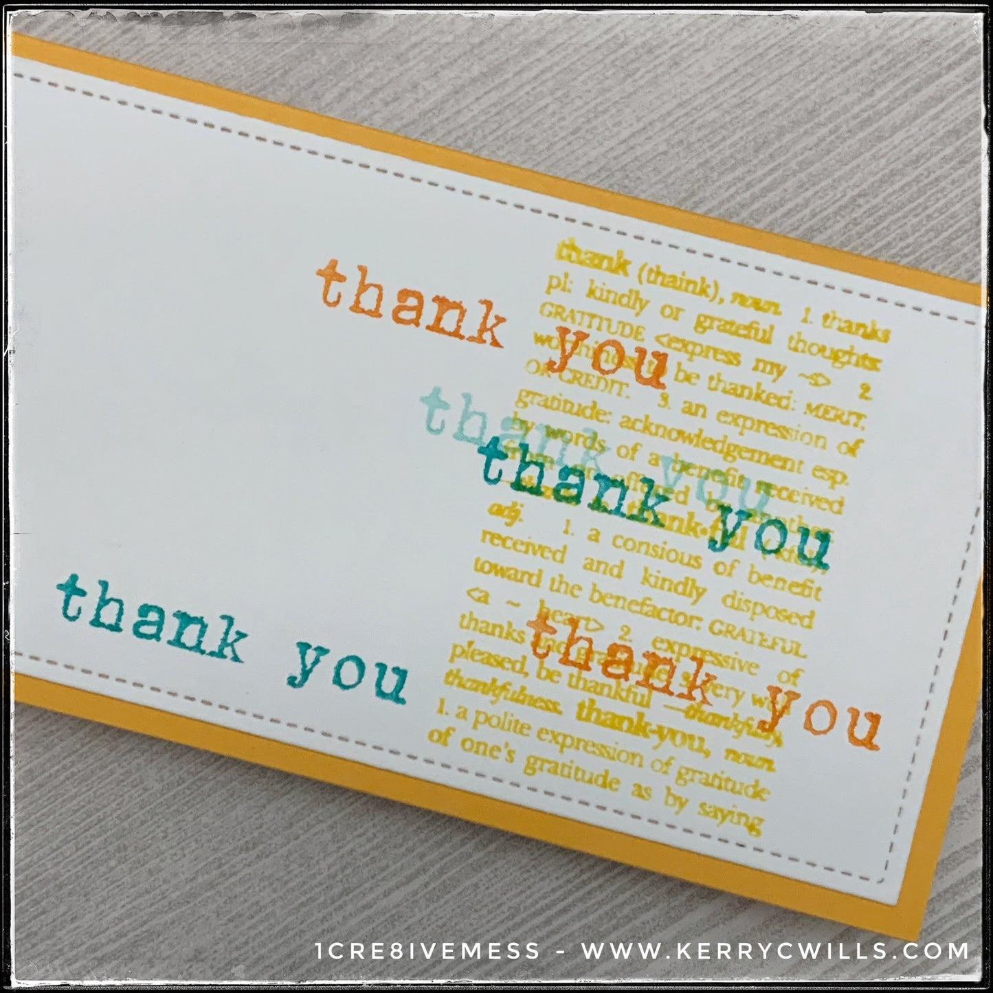 Thank You Mini Slimline Handmade Card